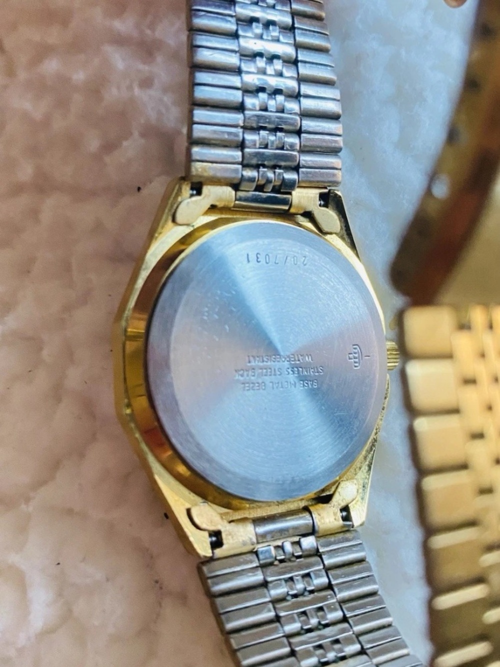 Vintage Gruen J Precision Quartz Watch 20/7031 German Brick Band 1970 Needs Batt - Picture 4 of 6